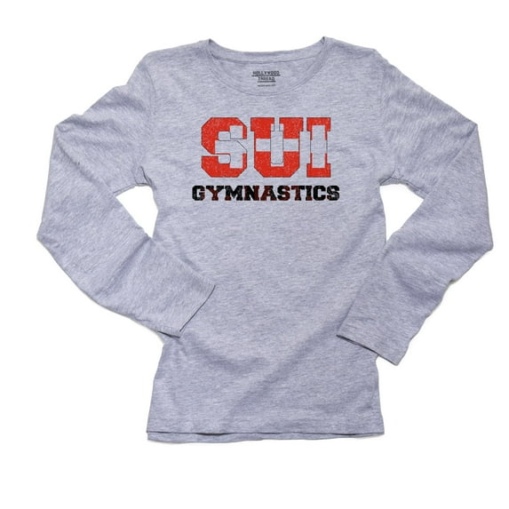Switzerland Gymnastics - Olympic Games - Rio - Flag Women's Long Sleeve Grey T-Shirt