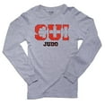 thumbnail image 1 of Switzerland Judo - Olympic Games - Rio - Flag Men's Long Sleeve Grey T-Shirt, 1 of 2