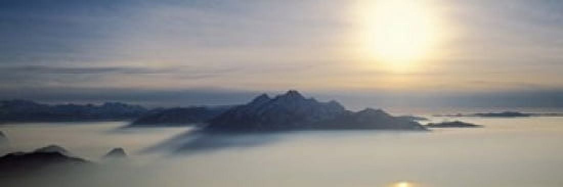 Switzerland Luzern Pilatus Mountain Panoramic view of mist around a mountain peak Canvas Art - Panoramic Images (18 x 6)