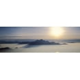 thumbnail image 1 of Switzerland, Luzern, Pilatus Mountain, Panoramic view of mist around a mountain peak Poster Print (18 x 6), 1 of 1