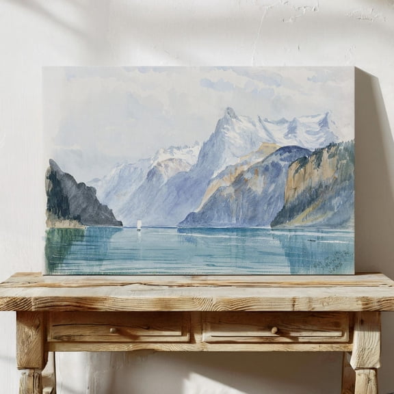 Switzerland Mountain By John Singer Sargent, Vintage Nature Art Poster, Mountain Lover, Nature Home Decor,, Unframed Canvas Size 12x18