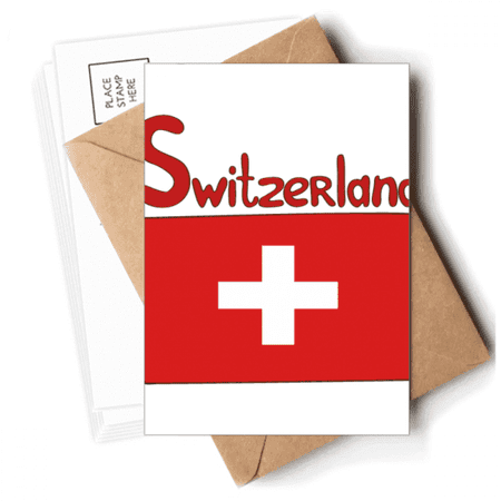 Switzerland National Flag Red Pattern Postcards Envelopes Blank Note Cards Mailing