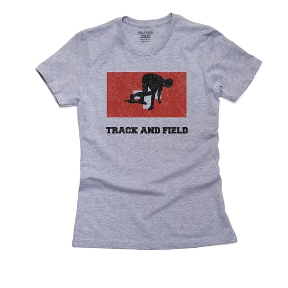 Switzerland Olympic - Track & Field - Flag - Silhouette Women's Cotton Grey T-Shirt