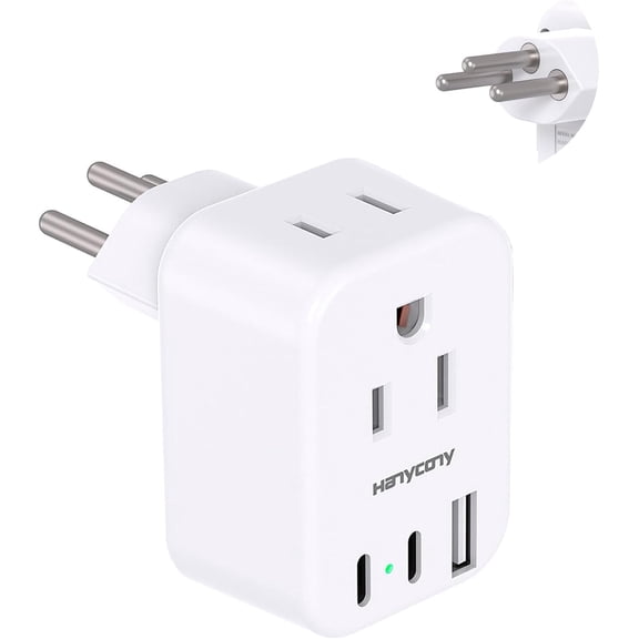 Switzerland Power Travel Plug Adapter, Type J Power Adapter with 2 Outlets 3 USB Ports(2 USB C) for US to Swiss Switzerland Liechtenstein Rwanda