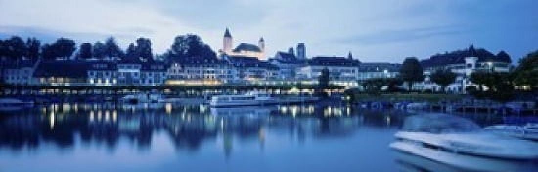 Switzerland Rapperswil Lake Zurich Canvas Art - Panoramic Images (18 x 6)
