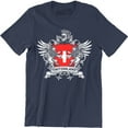 thumbnail image 1 of Switzerland Shield Mythical Eagle Lion Swiss Nationality Pride Mens T-Shirt, 1 of 4