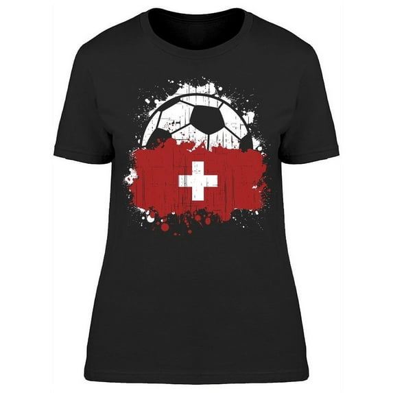 Switzerland Soccer Team T-Shirt Women -Image by Shutterstock Women T-Shirt, Female Medium