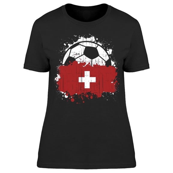 Switzerland Soccer Team  T-Shirt Women -Image by Shutterstock Women T-Shirt, Female Small