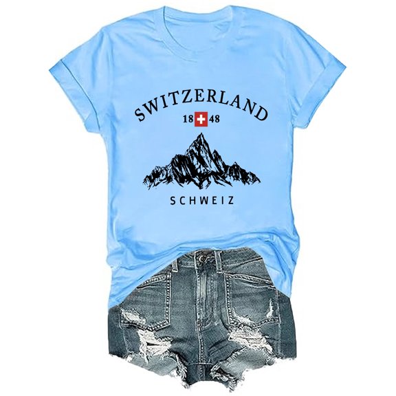 Switzerland T-Shirt, Switzerland Flag Shirt, Funny Swiss Travel Apparel, Unisex T Shirt