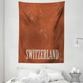 thumbnail image 1 of Switzerland Tapestry, Ornamental Outline Style Classic Architectural Elements Building, Wall Hanging for Bedroom Living Room Dorm Decor, 60W X 80L Inches, Redwood and Pale Tan, by Ambesonne, 1 of 2