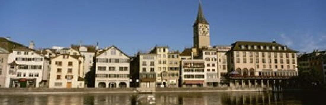 Switzerland Zurich Buildings at the waterfront Canvas Art - Panoramic Images (18 x 6)