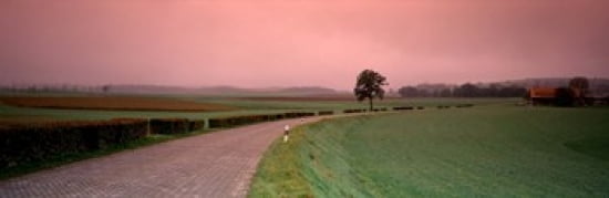 Switzerland country road Canvas Art - Panoramic Images (36 x 12)