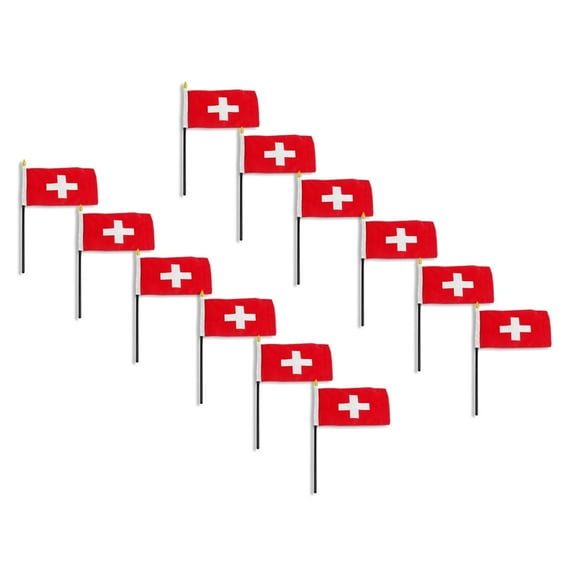 Switzerland flag 4 x 6 inch - 12 PK