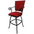thumbnail image 1 of Swivel  30" Outdoor Bar Stool Jenna Arms-Red Fabric-Black Metal, 1 of 3
