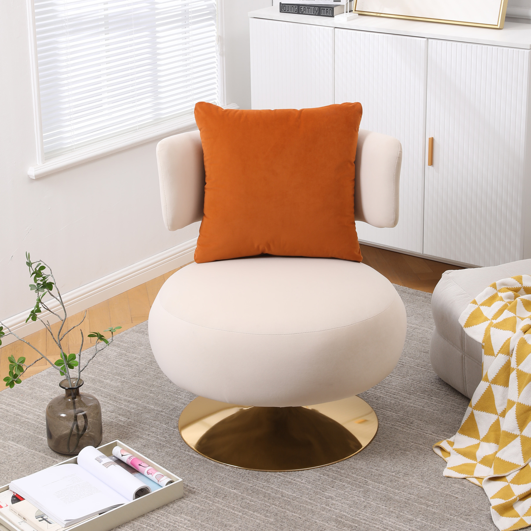 Swivel Accent Barrel Chair Modern Open Back Swivel Accent Barrel Swivel Accent Barrel Chair Modern Open Back Swivel Accent Barrel