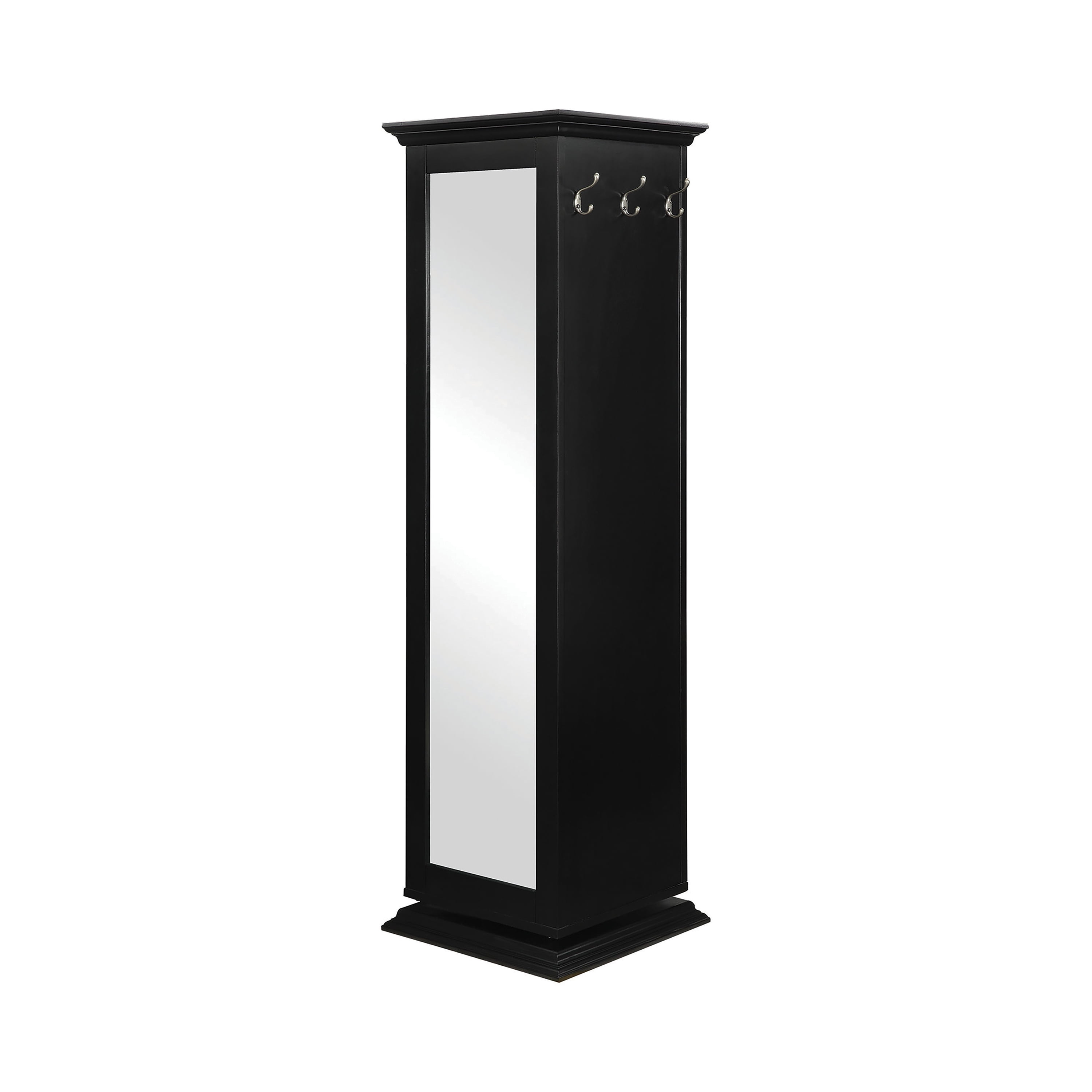 Black Swivel Cabinet with Mirror and Cork Board