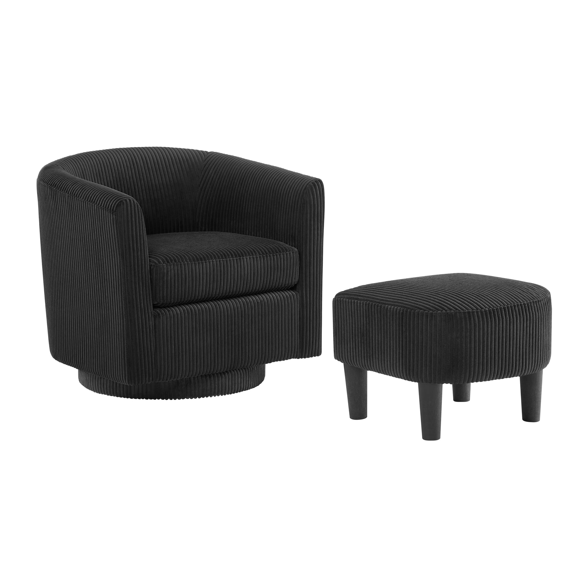 Swivel Accent Chair 360° Comfy Recliner Corduroy Arm Chair