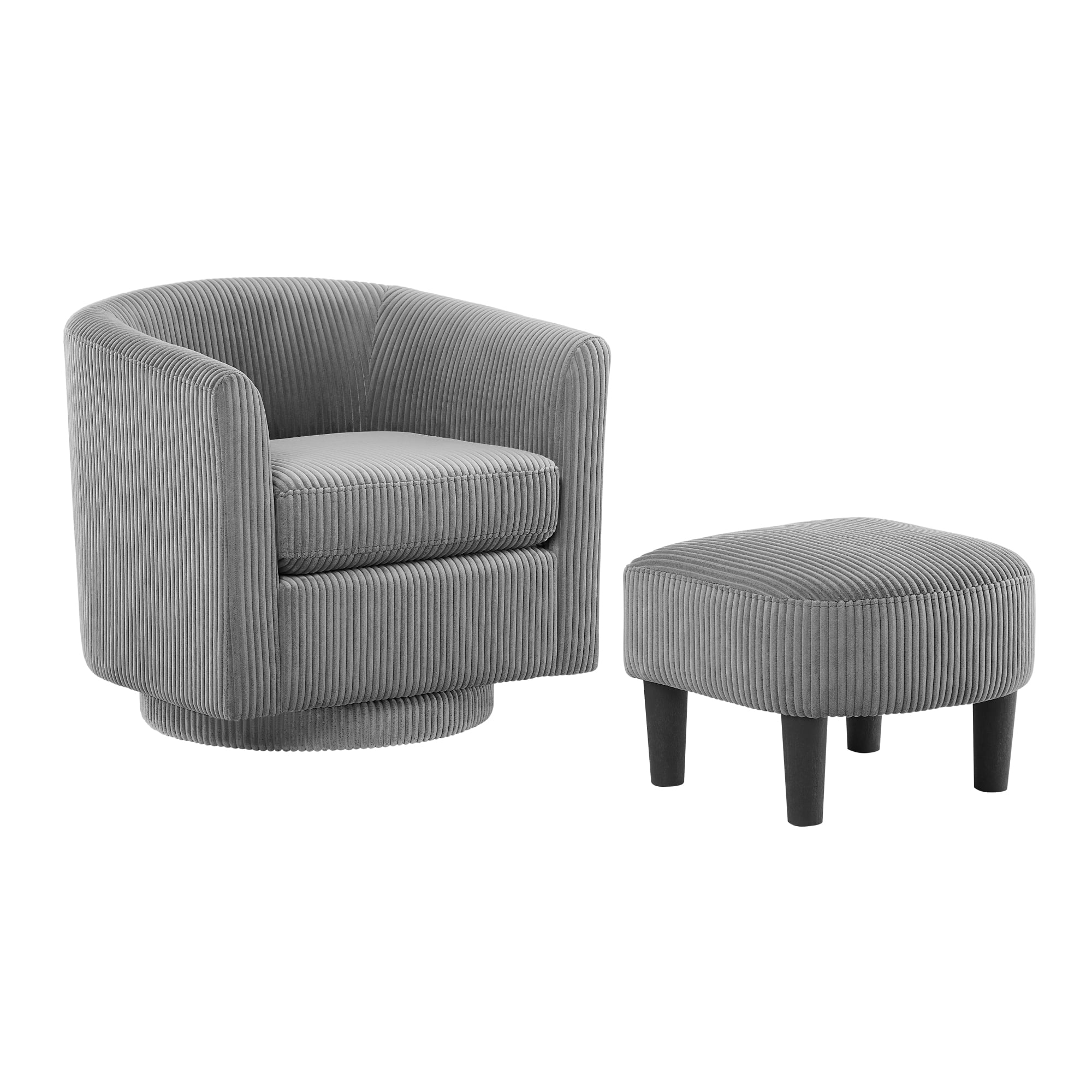 Swivel Accent Chair 360° Comfy Recliner Corduroy Arm Chair