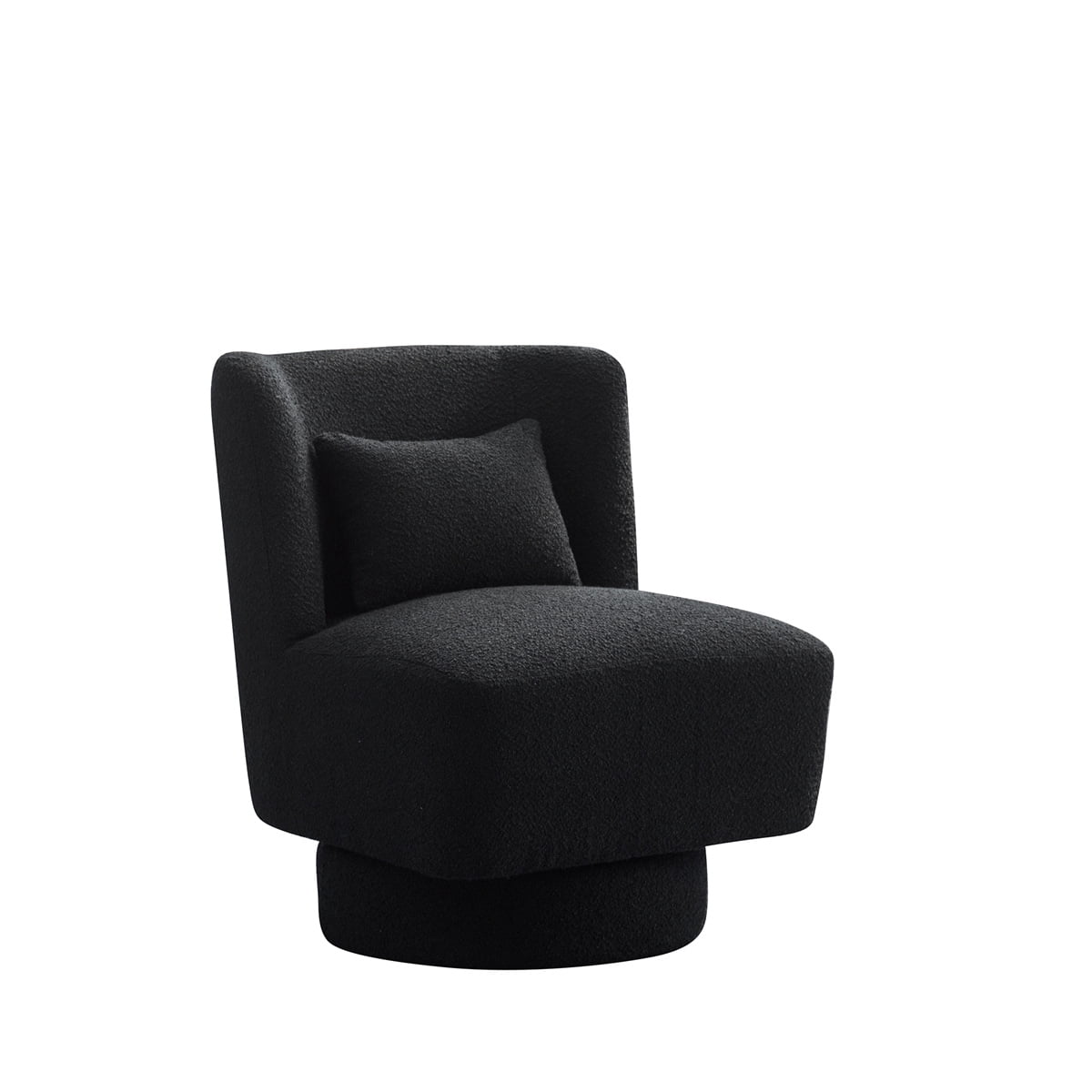 Swivel Accent Chair, 360 Degree Club Chair Upholstered Armless Sofa