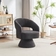 thumbnail image 1 of Swivel Accent Chair Armchair, Mid Century 360 Degree Swivel Barrel Accent Sofa Chairs, Upholstered Round Armchairs Fabric Chair for Living Room, Bedroom, Office, Waiting Rooms, Grey Teddy, 1 of 8