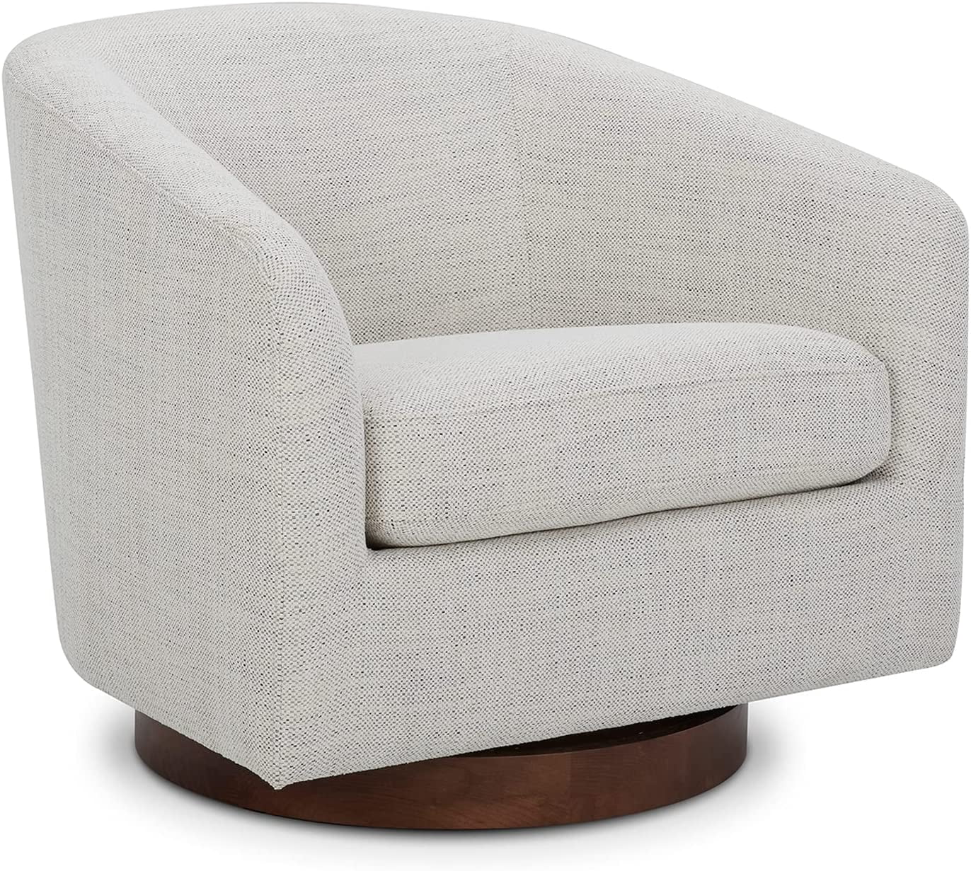 Swivel Accent Chair Armchair, Round Barrel Chairs in Performance Fabric