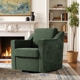 thumbnail image 1 of Swivel Accent Chair for Living Room, Modern Upholstered Barrel Arm Chair with Plump Back Pillow, Comfy Club Sofa Reading Chair for Adults (Chenille Green, Set of 1), 1 of 6