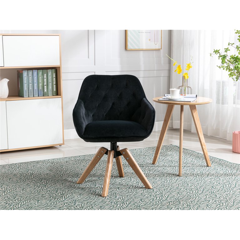 Black mid century desk chair hot sale