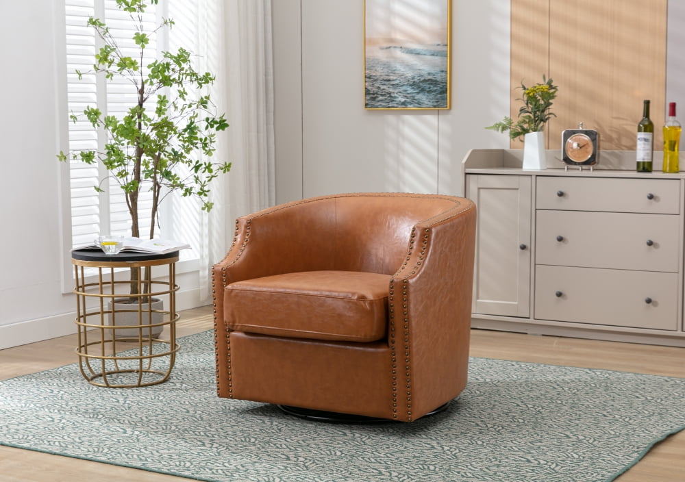 Swivel Accent Chair,Modern 360°Swivel Barrel Chair Leisure Chair,Accent ...