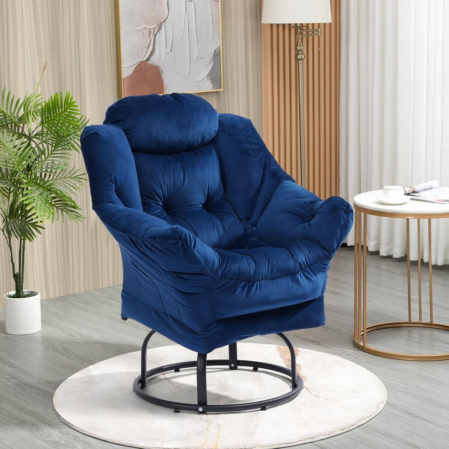 Swivel Accent Chair, Modern Lazy Chair 360 Degree Swivel Chairs for ...