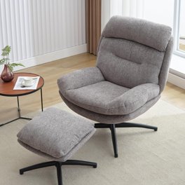 ADVWIN 37.4'' Accent Chair with Storage Ottoman, Oversized Single ...