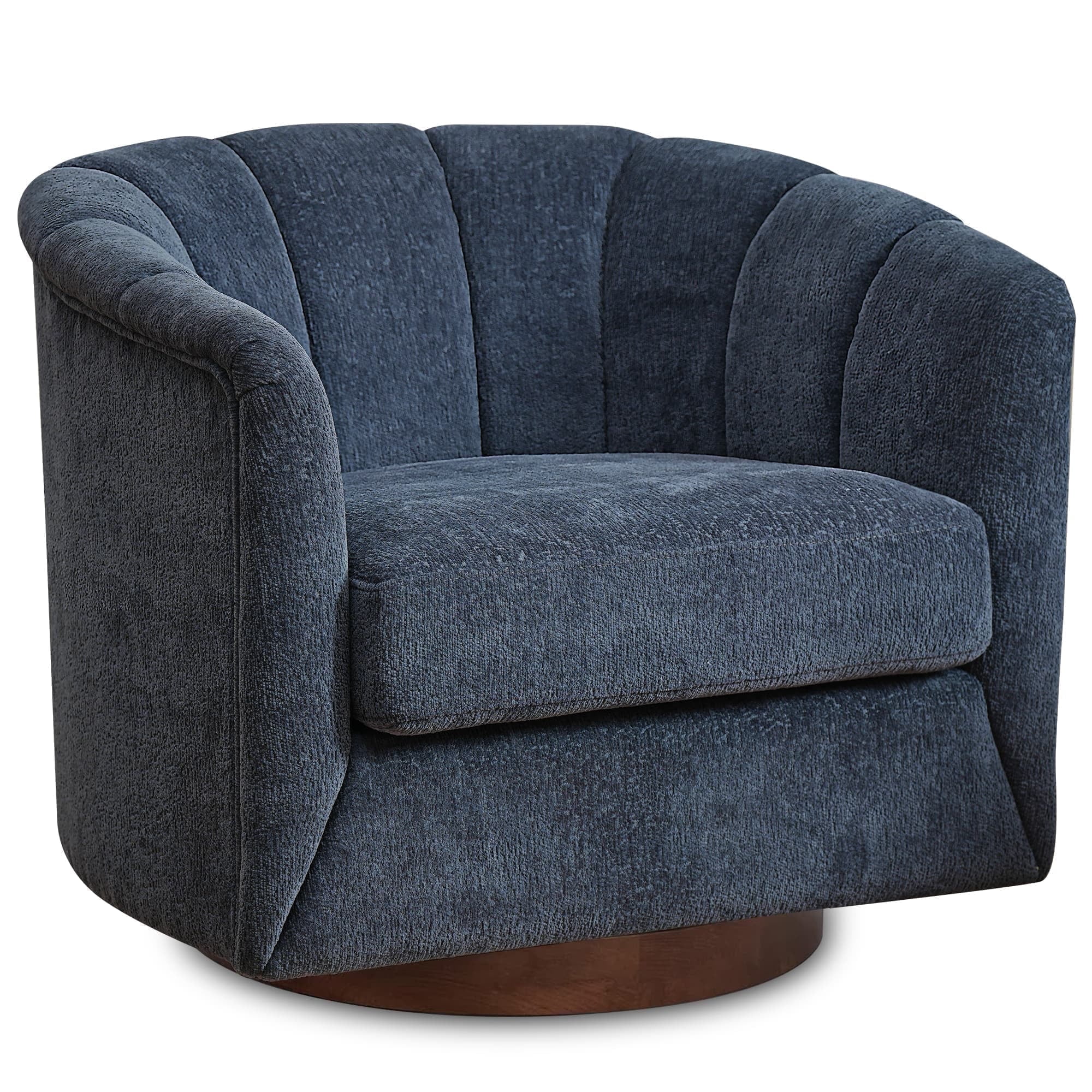Swivel Accent Chair for Living Room, Sofa Chairs with Wood Base Side