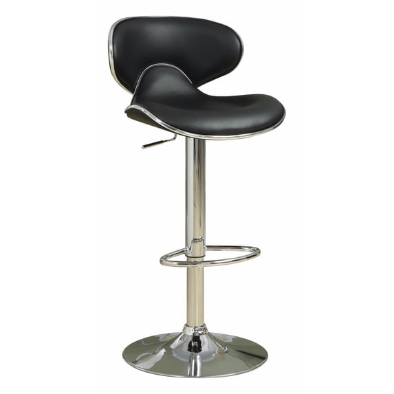 Swivel Adjustable Bar Stool, Black, Set of 2 - Saltoro Sherpi