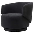 thumbnail image 1 of Swivel Armchair Chair, Black, Fabric, Living Kitchen Cafe Bistro Hospitality Restaurant, Modern Contemporary HB34744, 1 of 9