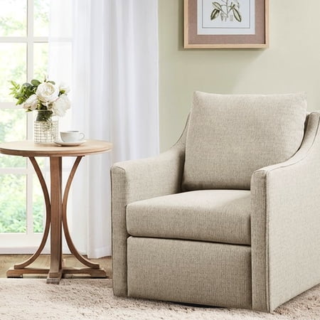 Swivel Armchair | Suitable for Living Room, Bedroom and Office | Polyester Upholstery for Easy Cleaning | High - density Foam for Support