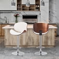 thumbnail image 1 of Swivel Bar Stool Adjustable-Height Barstools Classic White Bar Chair，Set of 2, 1 of 9