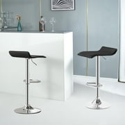Swivel Bar Stool Adjustable-Height Barstools Modern Black Bar Chair,Set of 2