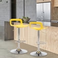 thumbnail image 1 of Swivel Bar Stool Adjustable-Height Barstools Modern Yellow Bar Chair, Set of 2, 1 of 8