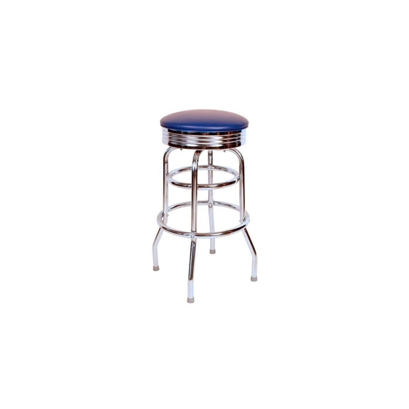 Swivel Bar Stool Metal Coastal Style 30 Inch Seat Height Round Barstool