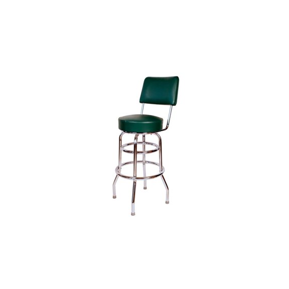 Swivel Bar Stool - Modern Baroque Design, Chrome Finish, 30" Seat Height, Metal Seat