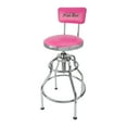 thumbnail image 1 of Swivel Bar Stool With Backrest, Pink, 1 of 4