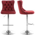 thumbnail image 1 of Swivel Bar Stools of 2, LegaHome Velvet Counter Height Barstools, 25-33 Inch Adjustable Height Bar Stools for Kitchen Counter, Modern Upholstered Kitchen Island Chairs, 300lbs Capacity, Burgundy, 1 of 8