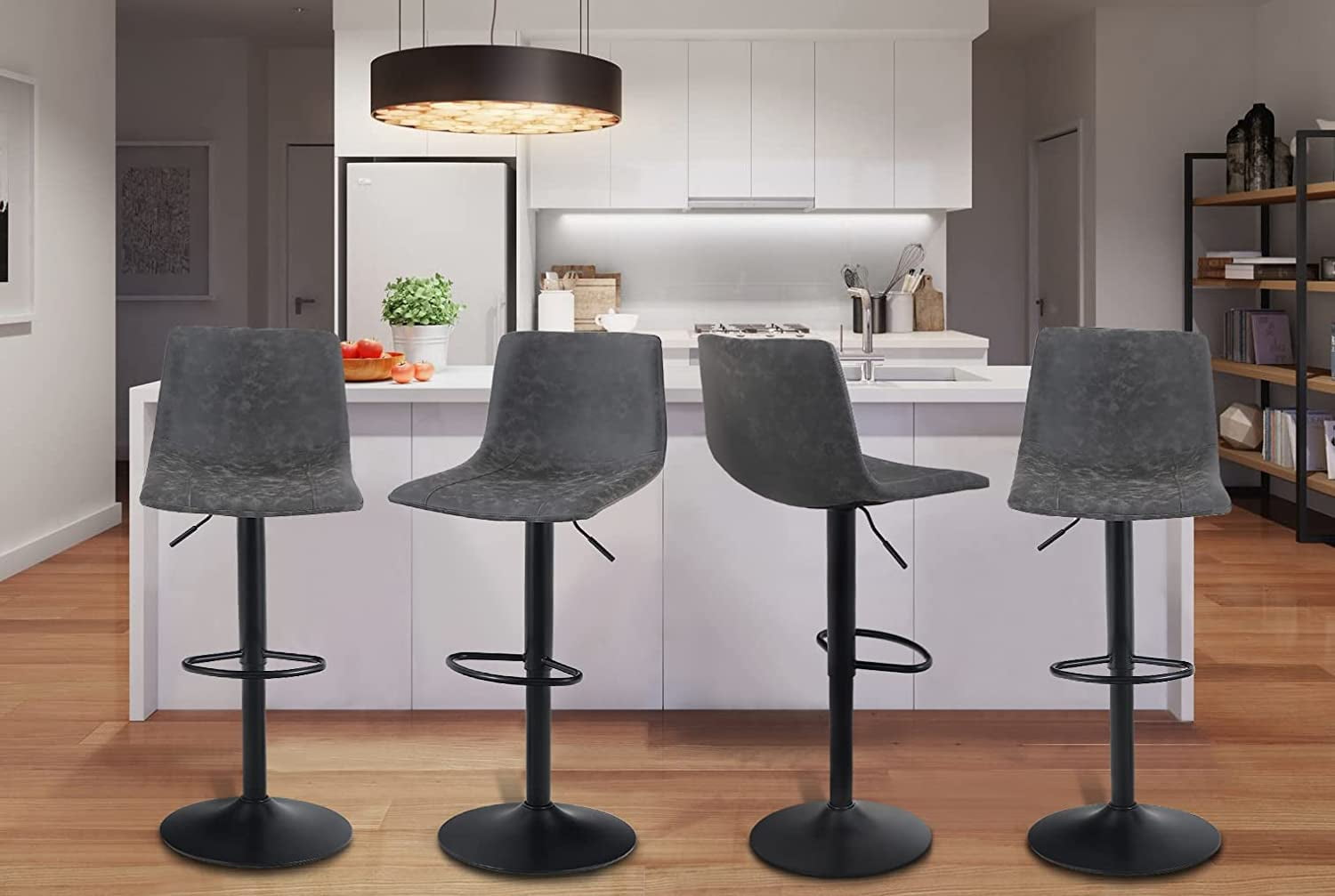 Swivel Bar Stools Set of 4 for Kitchen Counter Adjustable Counter