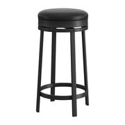 Swivel Bar Stools Set, Bar Height Barstools, Upholstered PU Leather Bar Stool, Counter Stools with Footrest & Metal Frame for Kitchen Island, Pub