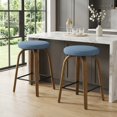 thumbnail image 1 of Swivel Bar Stools Set of 2, Counter Height Backless 26 Inch Island Stools, 1 of 10