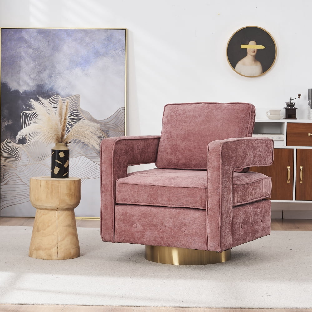 Swivel Barrel Chair for Living Room,360 Degree Swivel Club Modern ...
