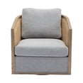 thumbnail image 1 of Swivel Barrel Chair, Modern Velvet Single Sofa Seating with Armrest And Backrest, 360° Metal Base, Leisure Barrel Club Chair For Reading Room, Bedroom, 1 of 9