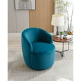 thumbnail image 1 of Swivel Barrel Chair, Modern Velvet Upholstered 360°Swivel Accent Chairs, Small Round Comfy Armchair Single Sofa Chair for Nursery Living Room Bedroom (Velvet, Teal), 1 of 9