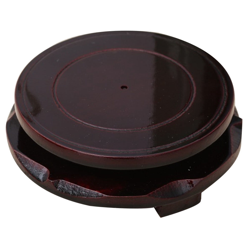 Swivel Base Display Shelves Table Wooden Risers Teapot Oriental Stand ...