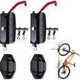 thumbnail image 1 of Swivel Bike Wall Mount (2 Pack) - Dual Vertical Bike Rack for Garage, Heavy Duty Bicycle Hanger for 2 Bikes, Space-Saving Wall Storage System for MTB, Road & E-Bikes, Holds 66 lbs Each, 1 of 8