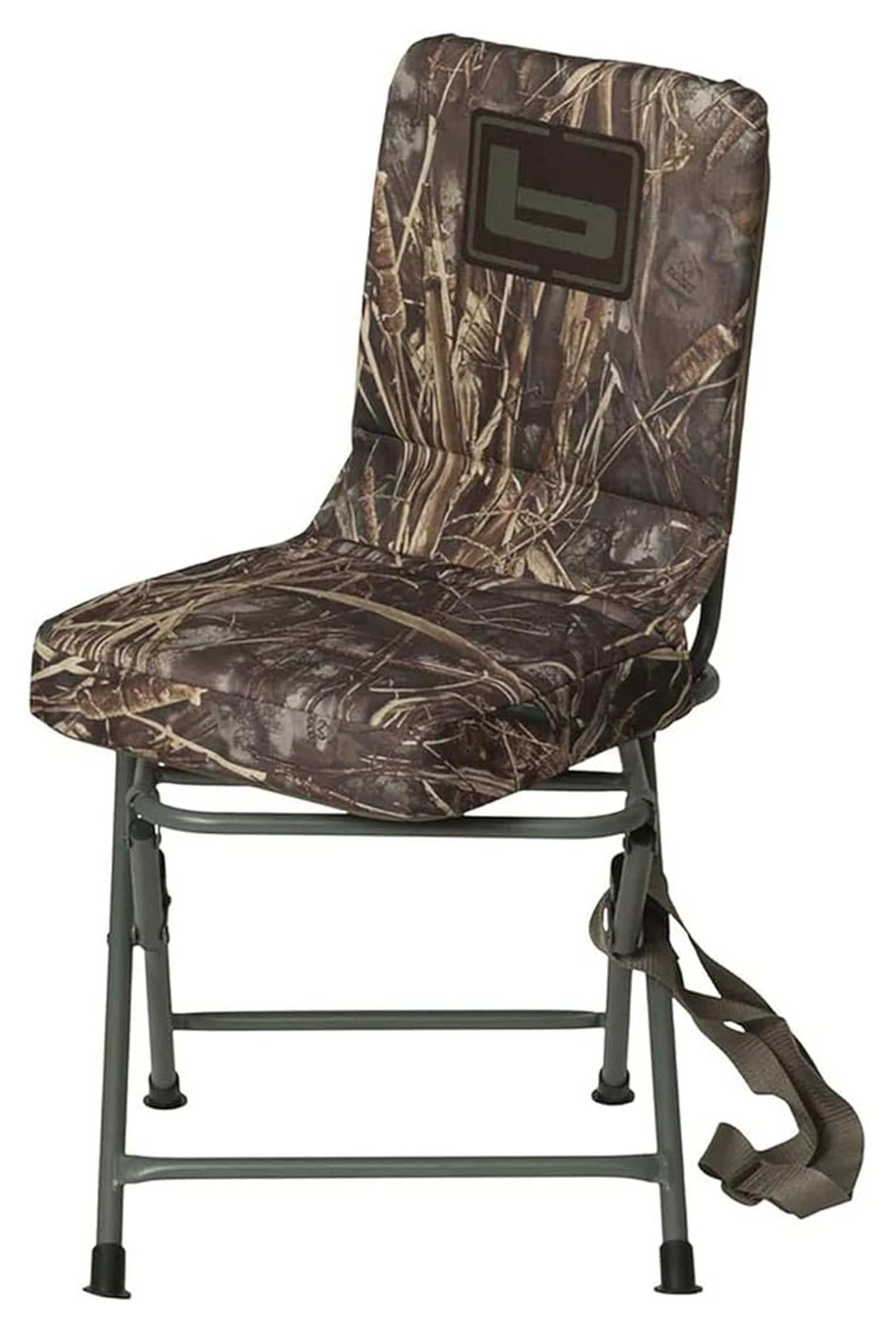 Swivel Blind Chair – 360° Silent Rotation, Adjustable Legs, Padded Seat for Hunting (Realtree Max-7, Regular)